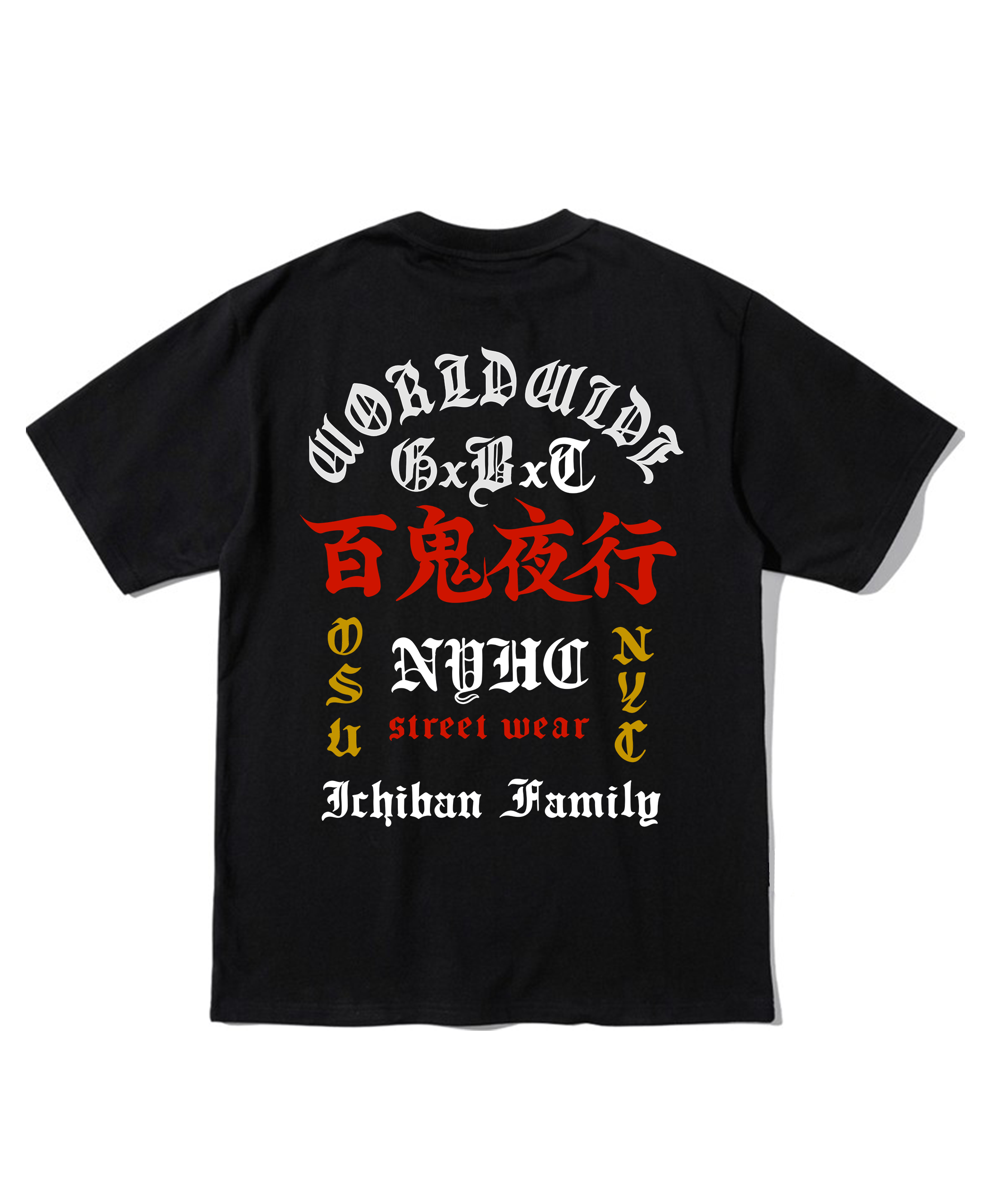 GxBxT x NYHC STREET WEAR Collaboration T-shirt Black (PREORDER